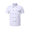 thumbnail image 2 of LRGSHF Chef Shirt Women Men Lightweight Unisex Short Sleeve Kitchen Work Breathable Clothes Stretch Soft Chef Tops, 2 of 4