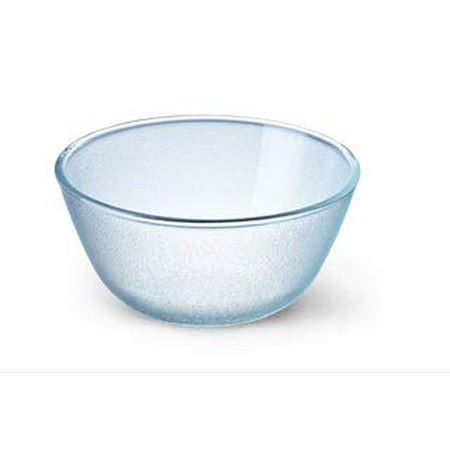 Glassware Bowls Simax Glassware 3.7 Quart (14.5 Cup) Frozen Glass Mixing Bowl | Heat, Cold, and Shock Resistant Borosilicate Glass, Dishwasher and Microwave Safe, Made in Europe ()