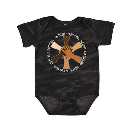 

Inktastic The Future is in Our Hands Gift Baby Boy or Baby Girl Bodysuit