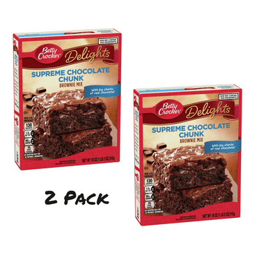 ( 2 Pack ) Betty Crocker Delights Supreme Chocolate Chunk Brownie Mix, 18 oz.