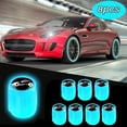 thumbnail image 1 of Universal Fluorescent Car Tire Valve Caps Luminous Tire Air Valves Stem Caps Glow in The Dark Tire Valves Caps for Most Cars, Trucks and Bicycles(Blue,Car,8PCS), 1 of 7