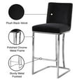 thumbnail image 4 of Meridian Furniture Heidi 26"H Velvet Counter Stool in Black, 4 of 5