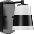 thumbnail image 6 of Haven Collection One-Light Matte Black Opal Glass Luxe Industrial Bath Light, 6 of 12
