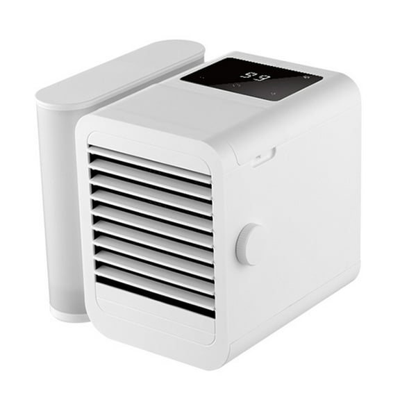 Portable Desktop Cooling Fan, Evaporative Mini Air Cooler, USB Personal Air Cooler Desktop Fan with 1L Water Tank (1-99 Speeds)