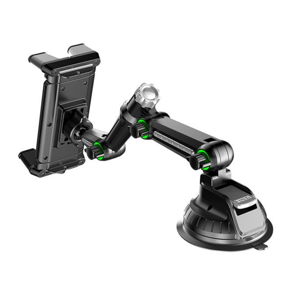 YIEMEEN Car Mount Tablet Holder with Extended Suction Cup Arm Foldable for Truck and Vehicle Use 360Degree Rotating