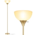 thumbnail image 1 of Lámpara de pie Coucrek, 178 cm, LED, pantalla blanca dorada, 1 of 6