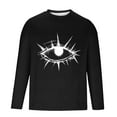 thumbnail image 4 of ZUKMRJPC Men's Halloween Long Sleeve Shirt Casual Fashion Printed Crewneck Solid Color T-Shirts Fall Workout Athletic Tops, 4 of 4