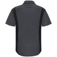 thumbnail image 2 of Red Kap Men's Short Sleeve Performance Plus Shop Shirt, Charcoal with Black Mesh, 2X-Large, 2 of 4