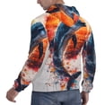 thumbnail image 6 of Wukai Sunset Ocean Watercolor Dolphin Print Men Hoodies Fleece Sweatshirts Long Sleeve Sweaters Pullover Fall Outfits Winter Clothes-4X-Large, 6 of 7