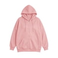 thumbnail image 4 of Tqcoqu Plus Size Women's Zip Up Hoodie, Casual Long Sleeve Drawstring Solid Hooded Sweatshirt Jacket with Pocket, 4 of 9
