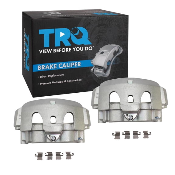 TRQ Front Brake Caliper Set For 12-19 Nissan NV1500 12-17 NV2500 NV3500 17 Titan CLA34736