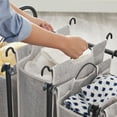 thumbnail image 4 of Better Homes & Gardens Oversized 3 Bag Wheeled Laundry Sorter, 4 of 5