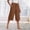 Brown women plus size capri pants a1, variant on Women Plus Size Capri Pants with Pockets Elastic Waist Loose Casual Lounge Yoga Travel Trousers Summer Beach Work Cropped Pants, Blue 2XL