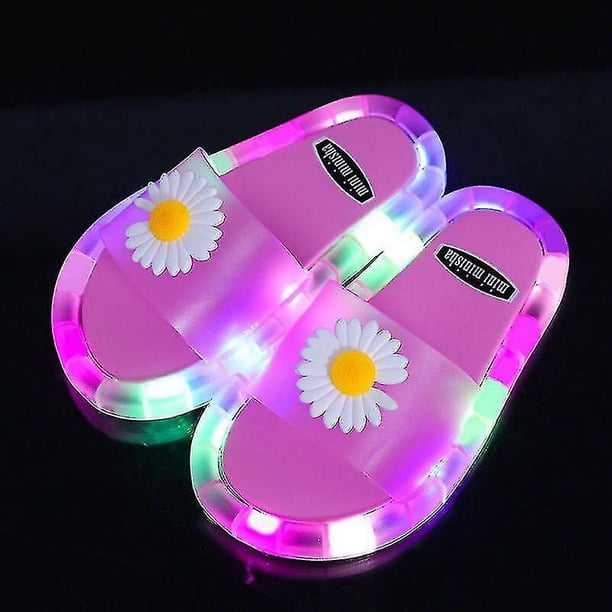 Kid"s Unicorn Slippers Luminous Super Cute Slippers Glow In The Dark Summer Shoe zhangyuxiang LED