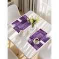 thumbnail image 5 of Purple Abstract Placemats Set of 4, Modern Mottled Art Oil Painting Placemats for Dining Table, Place Mats for Kitchen Tabletop, Waterproof Wipeable Dining Table Mats Set, 5 of 9