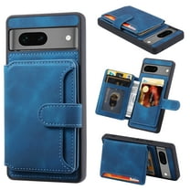ELEHOLD Leather Case for Google Pixel 7 Wallet Card Holders Magnetic Clasp Stand Function Full Body Shockproof Protection for Google Pixel 7,Blue