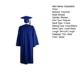 thumbnail image 5 of TNOBHG Graduation Robe 3pcs/set University Graduates Uniform Cosplay Student Japanese School Graduation Gown Hat Tassel Pendant Set, 5 of 8