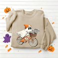 thumbnail image 4 of Womens Halloween Crewneck Sweatshirt Cute Ghost Spooky Tops Womens Halloween Sweatshirt, Vintage Witch Graphic, Oversized Sweatshirt, Long Sleeve Pullover, Casual Fashion, Fall Tops, 4 of 7