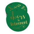 thumbnail image 1 of Inkdotpot Gold Foil Paper Hang Tags Cheers To Retirement Favor Tags 50 Pieces, 1 of 1