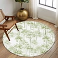 thumbnail image 2 of Round Area Rug 5 Ft, Watercolor Forest Sage Green Washable Non-Slip Circle Carpet for Living Room/Bedroom, Abstract Art Modern Trees Low-Profile Runner Mats Collection Rugs for Indoor, 2 of 8