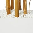 thumbnail image 3 of Nearly Natural 60" Bamboo Artificial Tree in White Tower Planter in Green/White, 3 of 8