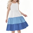 thumbnail image 3 of Piuwrlz Girls Play Casual Dresses Girl Summer Dresses Pleated Skirts Blue Size 7 Years, 3 of 8