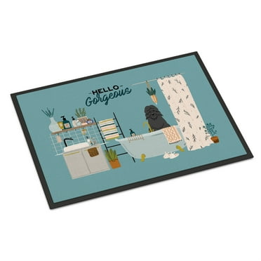 Bouvier des Flandres in Bathtub Door Mat