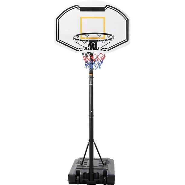 genie Zee investering Basketball Hoop Portable Basketball Goal Outdoor Basketball Hoops 35 Inch  Backboard with 7 ft-8.5ft Adjustable Height & Removable Wheels for Kids  Youth Adult Family Indoor Basketball System Game Play - Walmart.com