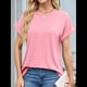 thumbnail image 4 of Camisetas Casuales Holgadas para Mujer, Camisetas de Verano de Corta con Cuello Redondo y Modernas Rosa XL, 4 of 10