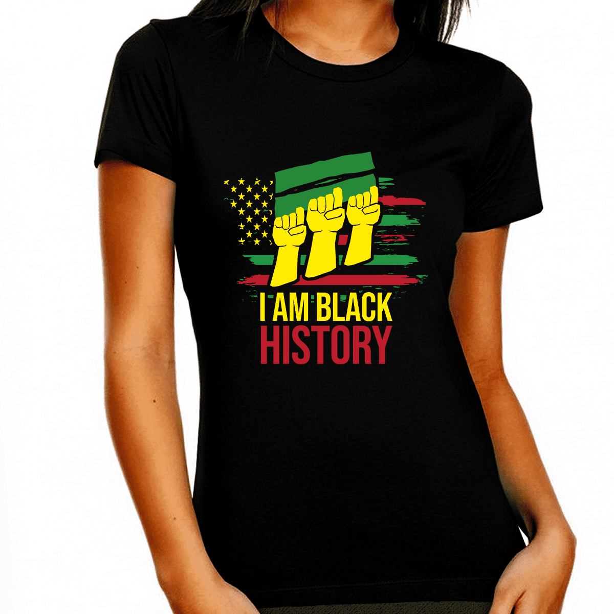 ファッション Built By Black History Apparel, Melanin Women American Pride T-Shirt Black Woman Pride Shirt - FBA Culture - Melanin Beauty