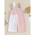 thumbnail image 4 of Bagilaanoe Newborn Baby Girl Corduroy Jumpsuit Sleeveless Contrast Color Romper Overalls 3M 6M 12M 18M 24M Infant Pants Casual Clothes, 4 of 9