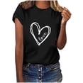 thumbnail image 1 of Camiseta de mujer Camisetas divertidas y lindas de manga corta Camiseta de otoño Hearth Love Camiseta de regalo Tops Blusa Regalo para parejas Pompotops hkajfhjk458003, 1 of 6