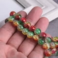 thumbnail image 5 of U8MO 20pcs 10mm Rainbow Colorful Crackled Crystal Glass Loose Beads For DIY Bracelet-14# Blue Red, 5 of 6