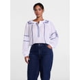 thumbnail image 2 of Scenario Women's and Women's Plus Embroidered Top with Long Sleeves, Sizes XS-4X, 2 of 7