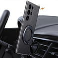 thumbnail image 2 of Magnetic Case for Samsung Galaxy S24 Ultra Case Compatible with Magsafe, Leather Case with Magnetic Stand Shockproof Case, 2 of 5