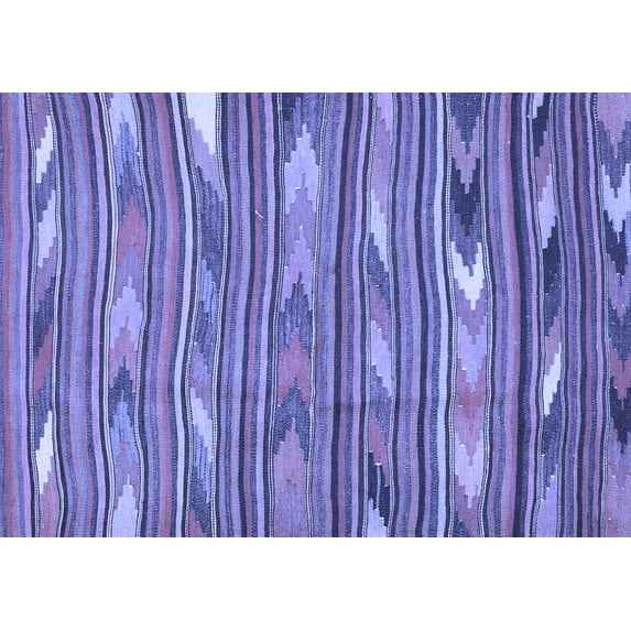 Ahgly Company Indoor Rectangle Southwestern Blue Country Area Rugs, 3' x 5'