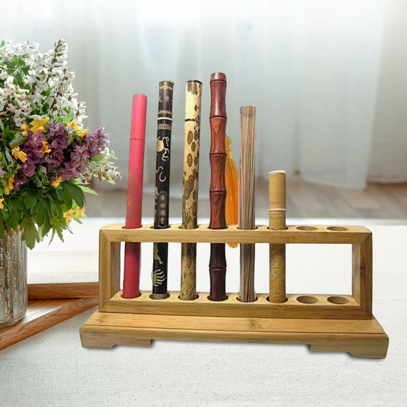 WLPZXP Incense Stick Tube Holder Display Stand Wood Exhibition Tea Display Storage Rack