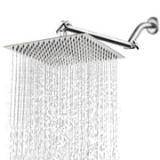 Fyydes Shower Head, 12'' Stainless Steel Rainfall Shower Head Waterfall Rain Chrome Square Ultra-Slim Shower Head ONLY(No Arm Included)