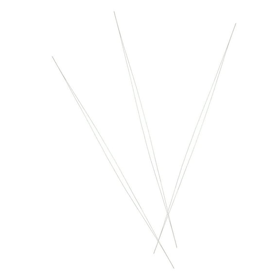 OUNONA 3 Pcs Beading Needle Needles for Needlework DIY Beading Tools 12.7X0.1cm Silver