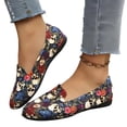 thumbnail image 2 of Domuza Walking Shoes Women Breathe Mesh Slip On Sneakers Lightweight Floral Casual Loafers Trendy Comfortable Walking Sneakers for Women Purple 7（EU-38）, 2 of 4