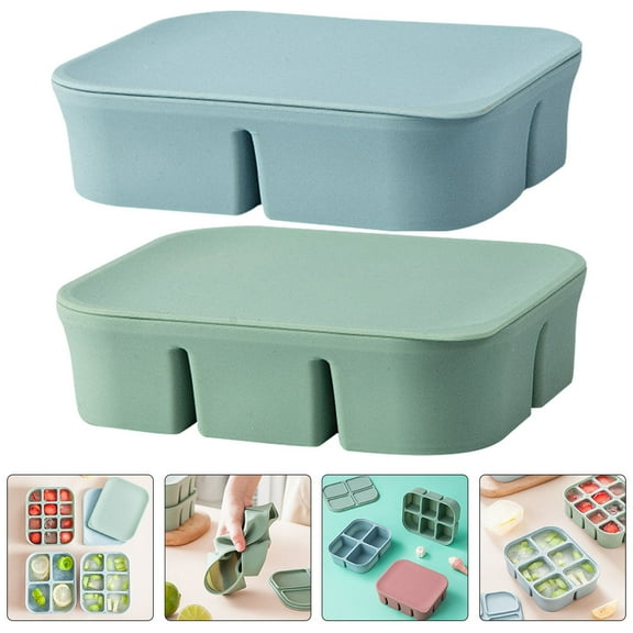 Niceauty Daily Use Freezer Boxes Silicone Blue 2Pcs
