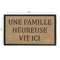 thumbnail image 3 of Maison Concepts Coir Door Mat Une Famille Heureuse Vit Ici (18L X 30W X 1H), 3 of 3
