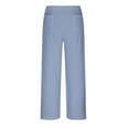 thumbnail image 4 of HomeGardon Linen Pants Women,Pants for Women,Women's Spring and Color Elastic Waist Cotton Leggings Casual Pants,S-XXXXL, 4 of 5