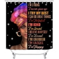 thumbnail image 7 of 4PCS African American Shower Curtain Set, Pink Unicorn Rainbow Stars Afro Black Girl Magic Cute Melanin Princess Girly Bathroom Decor, Waterproof Fabric Shower Curtain, Non-slip Bath Mat, 7 of 7