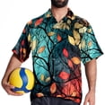 thumbnail image 4 of Tree Men's Casual Printed Button Down Short Sleeve Spread Collar Beach Shirts for Summer, Unisex, 4 of 6
