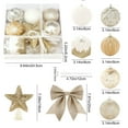 thumbnail image 3 of Kbndieu Gold Christmas Tree Decorations Ornaments Set, 18Pcs Plastic Shatterproof Christmas Balls Hanging Ornaments for Xmas Tree Wreath Garland Holiday Indoor Party, 3 of 6