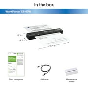 ماسح المستندات اللاسلكية المحمولة من Epson WorkForce ES-60W