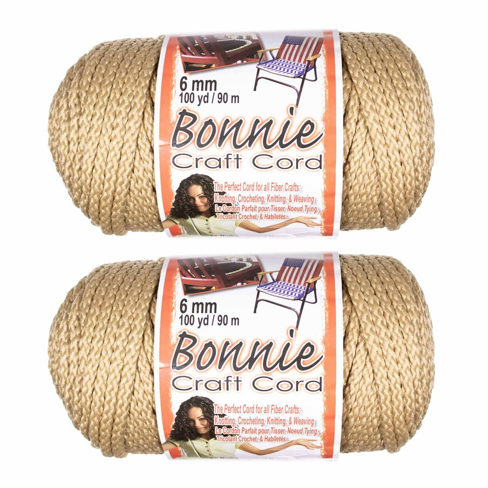 2 Pack Bonnie Macrame Cord 6mm 100 yd Lengths Various Colors