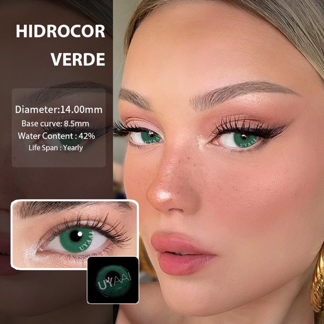 2 pzas/1 par de lentes de contacto para ojos de color magic series lentillas verdes naturales lentilles de contact lenses