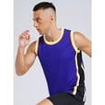 thumbnail image 3 of Yartina Basketball Jerseys for Men Basketball Practice Team Uniform Sleeveless Sport Shirts Gym Purple 5XL, 3 of 8